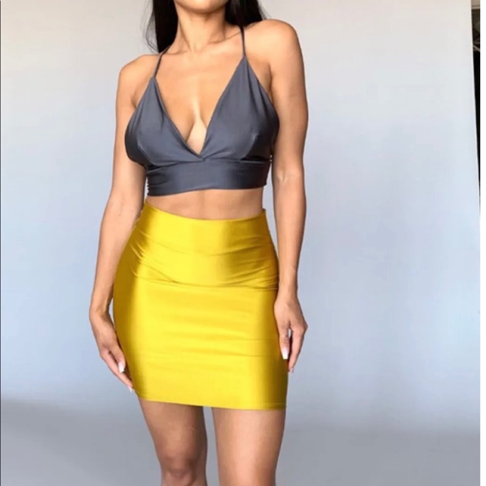 Gold Mini Skirt(New)